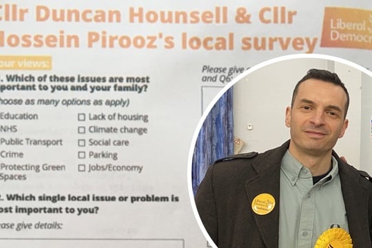 B&NES council candidate Hossein Pirooz has appeared as a named councillor on a Lib Dem leaflet despite not being elected.
