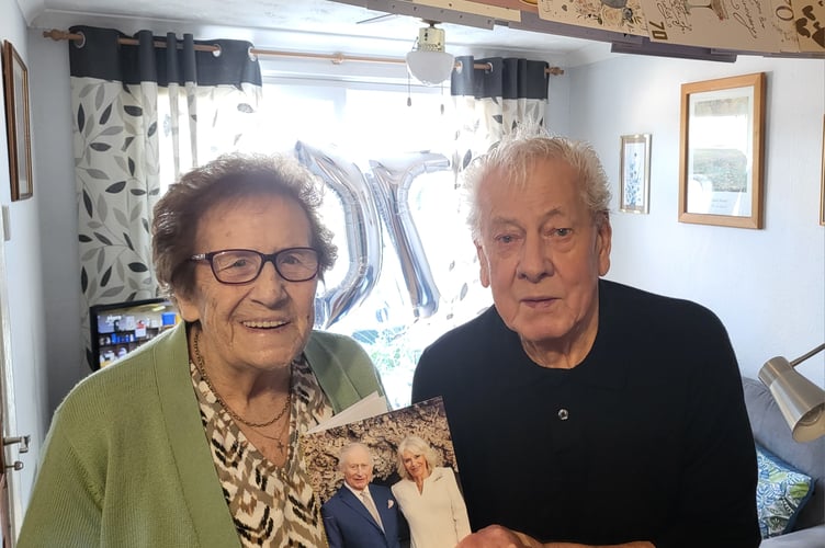 On March 31, 2026 a local couple celebrated their 70th wedding anniversary. Ann and Anthony (Tony) Randall are pictured here with their card from His Majesty The King.