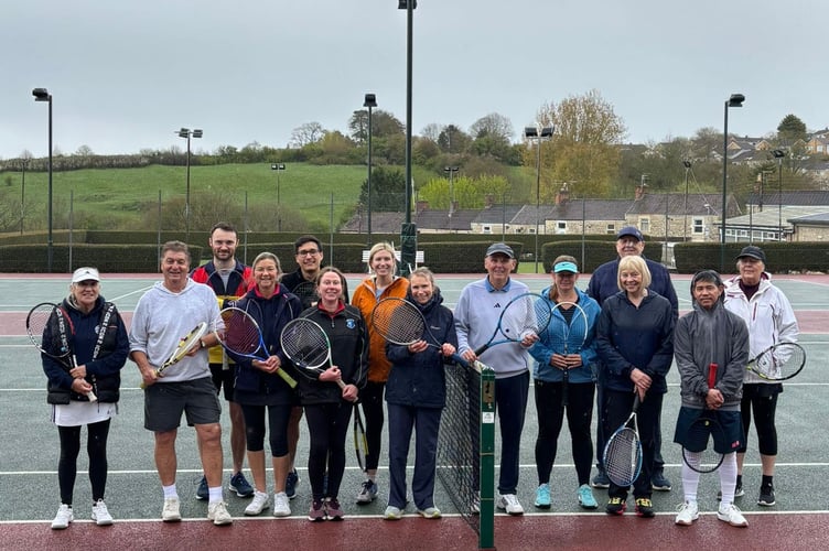 Members of Camvale and Pensford Tennis Clubs
