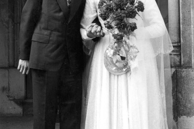 The couple married in 1956 at St John's Church in Midsomer Norton. 