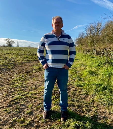 Cllr Steve Tanner, chair of planning at Frome TC at the site of the new Selwood Garden Village development. 