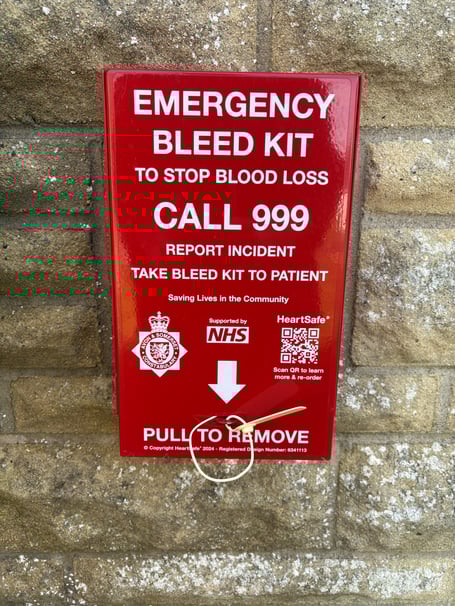 The life-saving bleed kit mounted on the West Hill Club building has been the target of repeated vandalism.