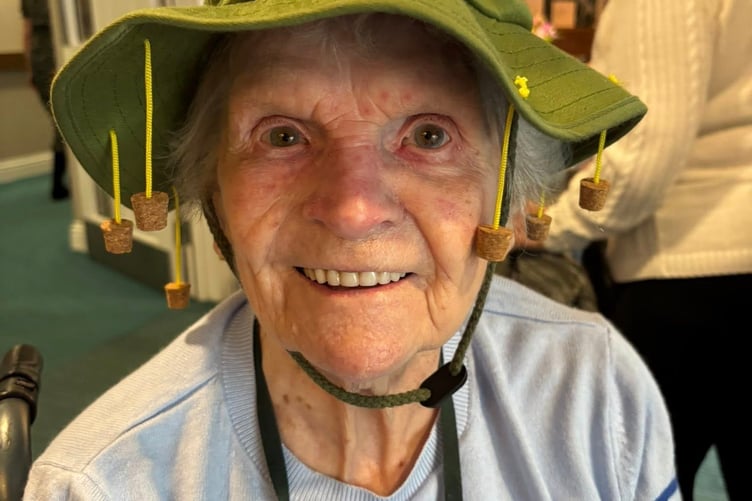 Fair dinkum as resident Nita sports the Down Under bucket hat complete with corks.