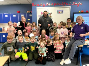 Gladiator 'Steel' inspiring pupils at Radstock's Westfield School