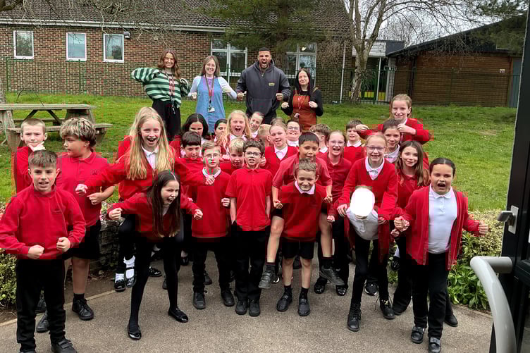 Gladiator 'Steel' spoke with pupils from Panther class about the importance of believing in their own abilities.