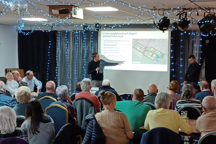 A packed Welton Rovers Football Club as residents address concerns is meeting held by Cllr Shaun Hughes.