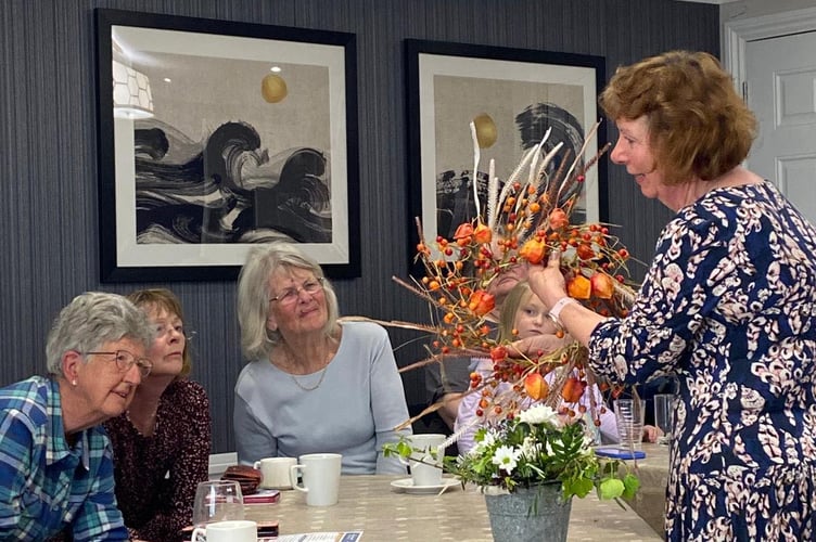 Cadbury Hall Care Home invited the community for a flower arrangement session