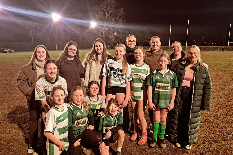 The Chew Valley Girls RFC were backed by an incredible crowd of supporters, friends, family, and the Valley Cats during their first U12s match