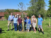 Community orchard launched as BANES chair's official last duty