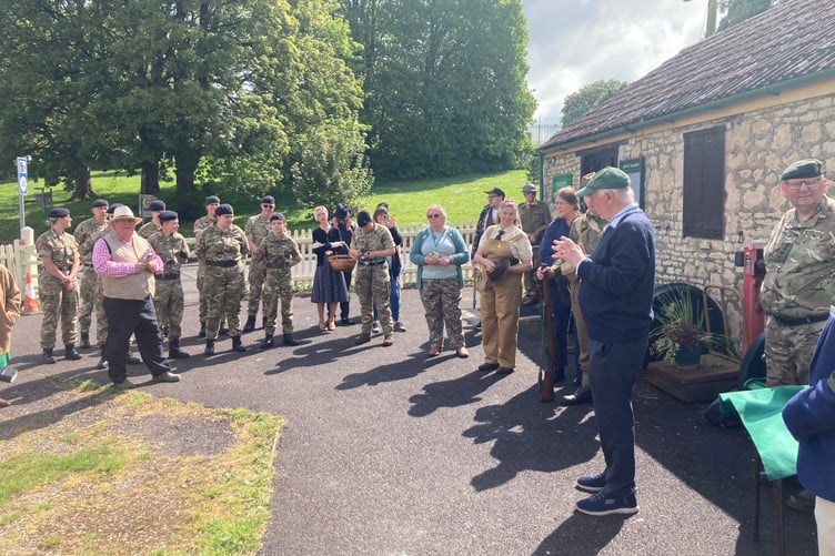 Somerset Army Cadets attended the unveiling of the plaque which will be displayed in the pillbox at the station.