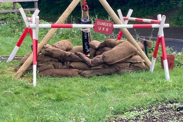 Visitors had to avoid the garden by the platform as “an unexplored bomb” was being recovered at the 1940s re-enactment event.
