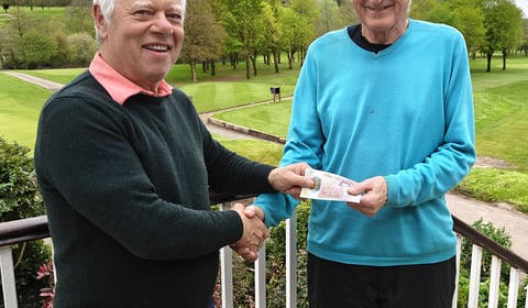 Chris cashes in on his splendid hole-in-one 
