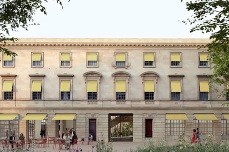 The main entrance to the new Bath Fashion Museum would open out onto a new public square.