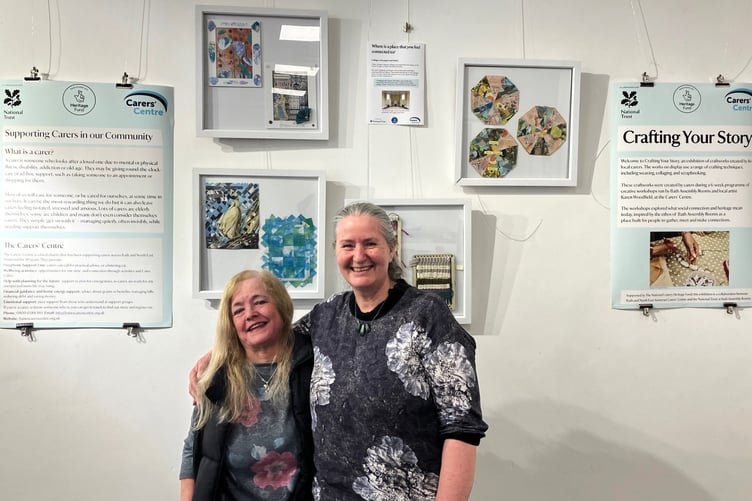 Artwork by carers Fiona and Tania is being exhibited in the Crafting Your Story showcase.