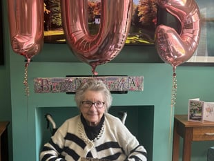 Globetrotting care home resident celebrates 105th birthday 