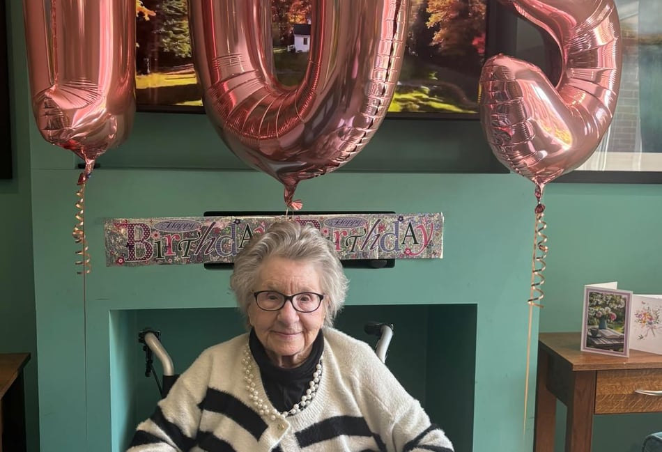 Globetrotting care home resident celebrates 105th birthday 