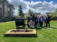 Heritage metal miners figure installed outside Mardons Social Club