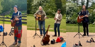 Impromptu busking session in the park to celebrate Somerset Day