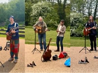 Impromptu busking session in the park to celebrate Somerset Day