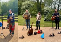 Impromptu busking session in the park to celebrate Somerset Day