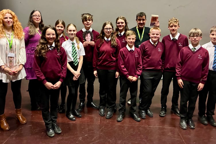 Pupils from Somervale School took part in the ceremony which included a discussion panel with authors.