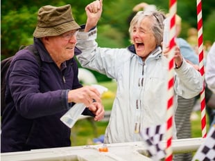 Raindbows' duck themed stall goes down a treat at village fete