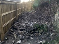 Collapsed churchyard wall to rise again