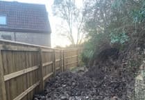 Collapsed churchyard wall at Norton Malreward to rise again