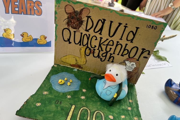 What would a decorated duck race be without a David Quakenborough for his 100th Birthday.