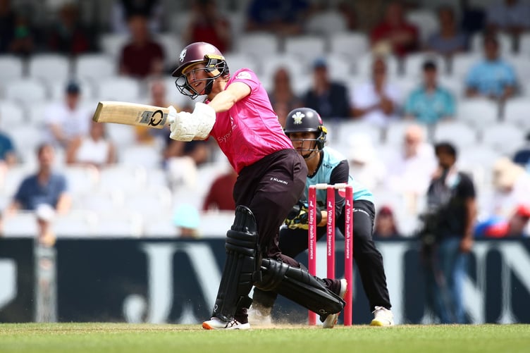 Sophie Luff on her way to a mach winning unbeaten 82 against Surrey