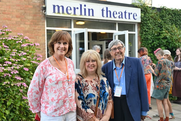 Frome Festival founder Martin Bax with previous Festival chair Rosie Eliot, and Tracey Rawlins.
