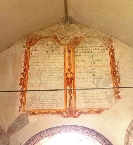 Conservation work on the medieval wall paintings at St James Church at Cameley is now complete.