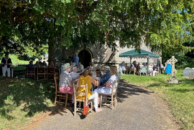 A fundraising cream tea was held in the summer sun shaded by the Yew Tree at Holy Trinity.