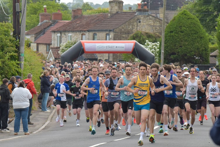 And they're off, with a record number of runners for the 14th annual Chew Valley 10K.