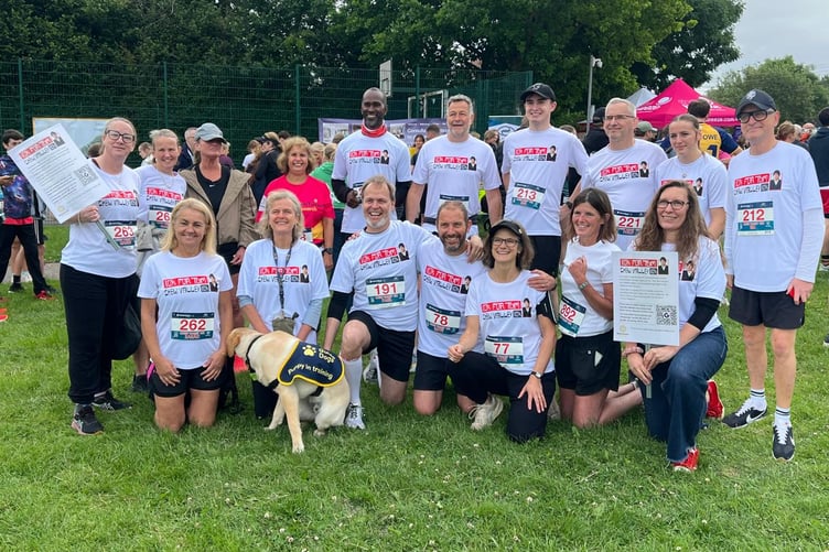 Tom Barter's nearest and dearest pound the roads around his family home raising funds for charity.