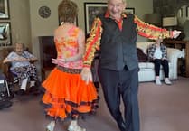 Ballroom glamour as 'Strictly' comes to Wells care home