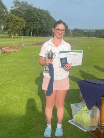 Maisie Dezis who has  retained her Somerset County Girls U15 championship 