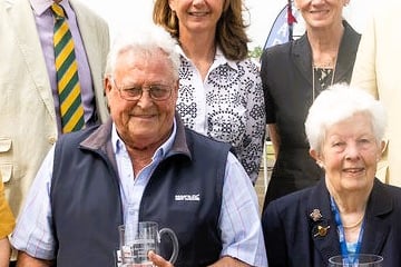 Front row Pete Sherborne and Mary James with show presidents William Fox-Pitt and Alice Plunlett