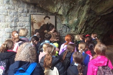 The children spent the trip exploring the prehistoric past of one Britain's most famous natural landmarks.