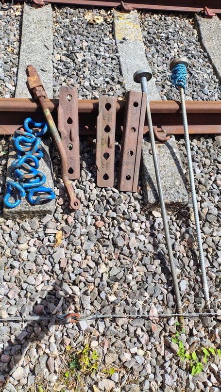 Items removed from the Heritage Railway site in Midsomer Norton were later found discarded by a local walker.