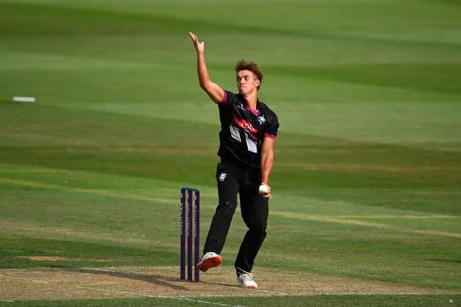 Josh Thomas who claimed three wickets against Cornwall at Wadebridge