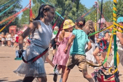 St Mary's performed the Maypole Dance and were crowned Grand Champions of the Midsomer Norton Town Fayre.