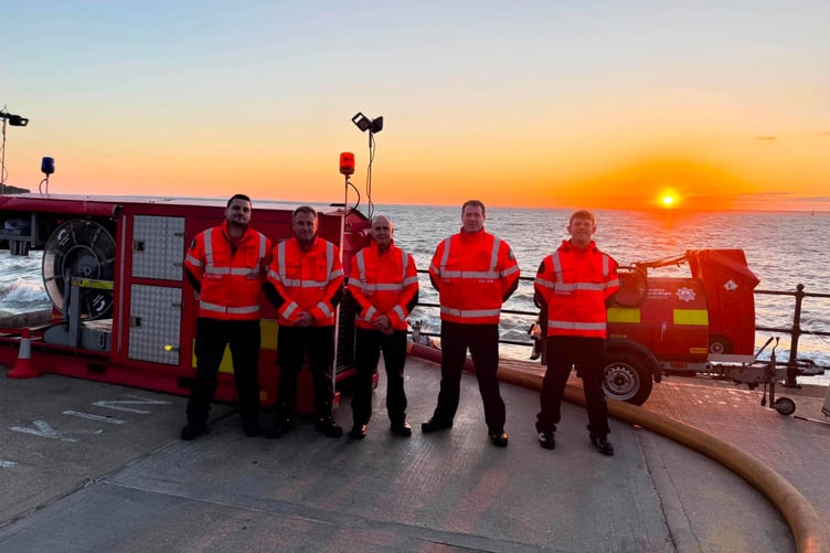 Chew firefighters joined forces with Nailsea crews to deliver response to wildfires on the Isle of Wight.
