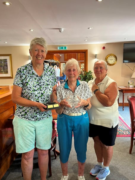 Winners of the Val Stringer Cup – Ann James, Mary Lock and Rachel Priddle