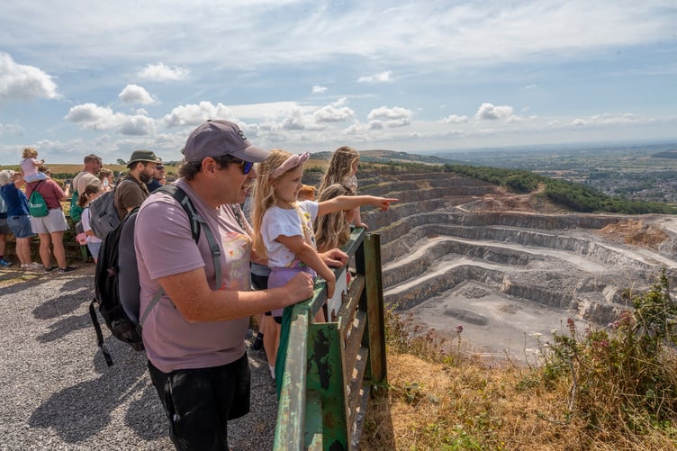 Visitors could take in the whole of Batts Combe Quarry from a viewing platform.