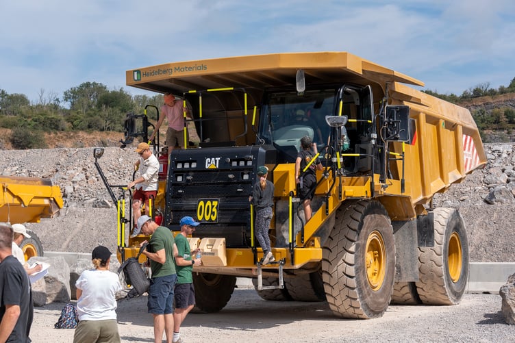 Visitors were able to get up close and personal to some of the plant machinery on site.