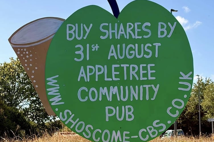 An option for local people to buy shares to secure the pub for community use closes on August 31.