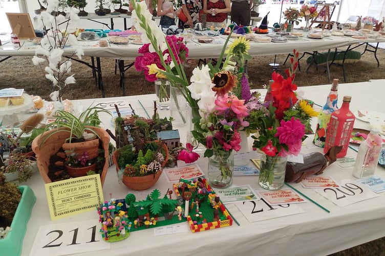 The 88th Clutton Show exhibition marquee did not disappoint in terms of produce despite the drought.