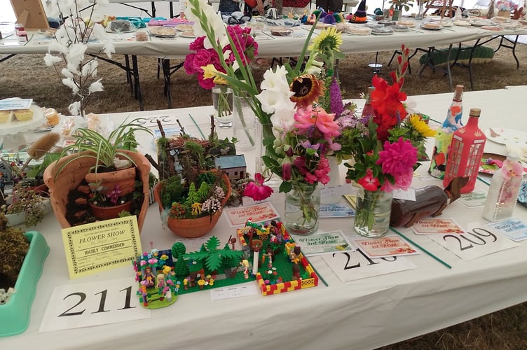 The 88th Clutton Show exhibition marquee did not disappoint in terms of produce despite the drought.