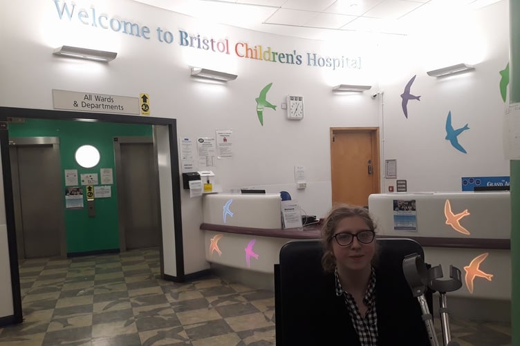 Ebony spent many months in Bristol Children's Hospital learning to walk again there eight times.